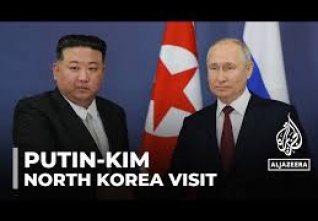 kim putin al jazeera sreen
