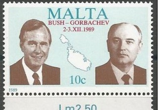 známka malta bush gorbi