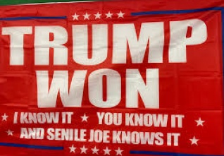 trump plakat volby